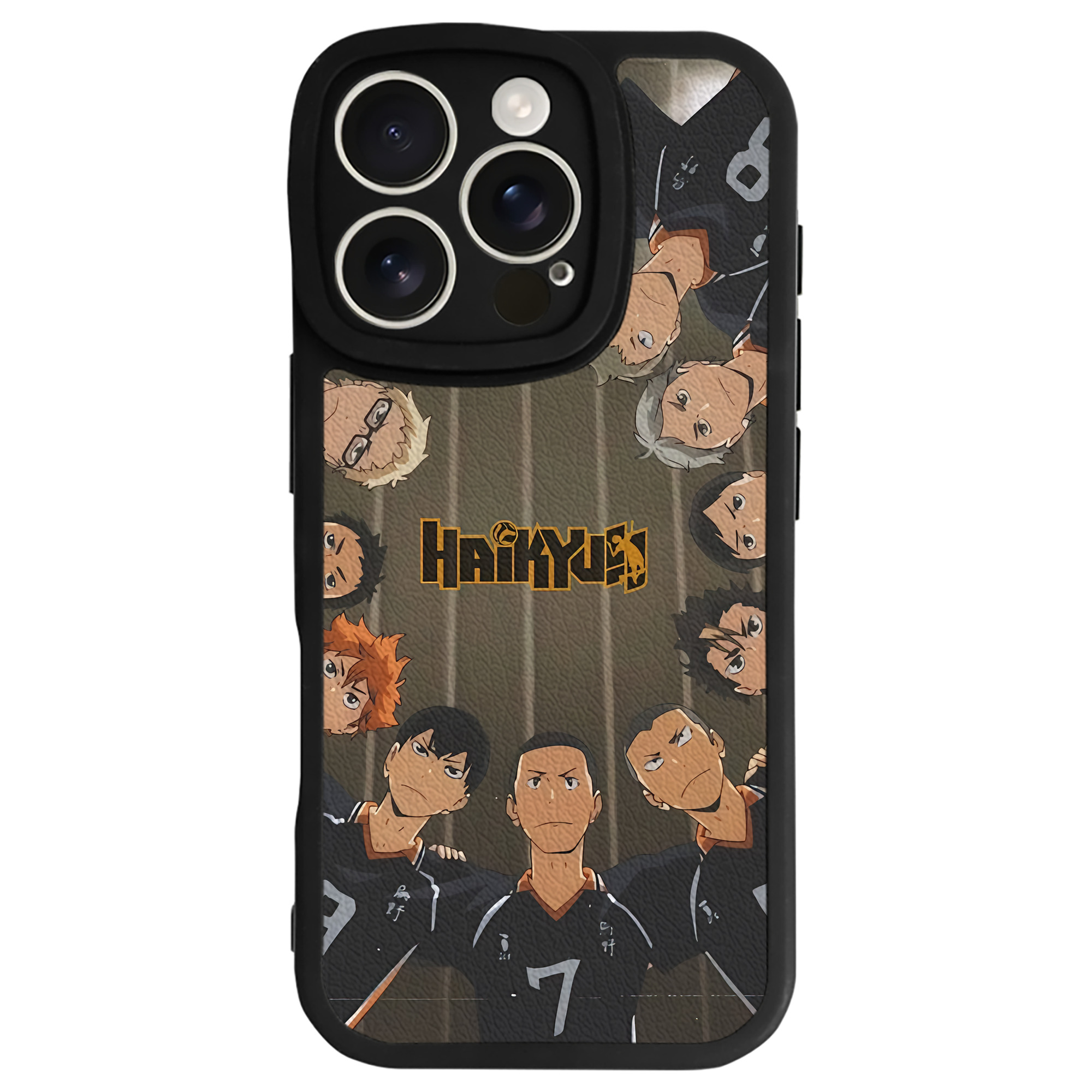 （画像用） ハイキュー!! Haikyu!! 【iPhone 16シリーズ対応】シリコンスマホケース（レザー調） 材質：シリコン